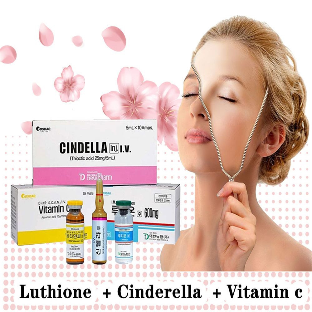 Korea Baby Luthione Glutathione Cindella Ascorbic Acid Vitamin C IV Skin Whitening Injection France Whitening Authentic