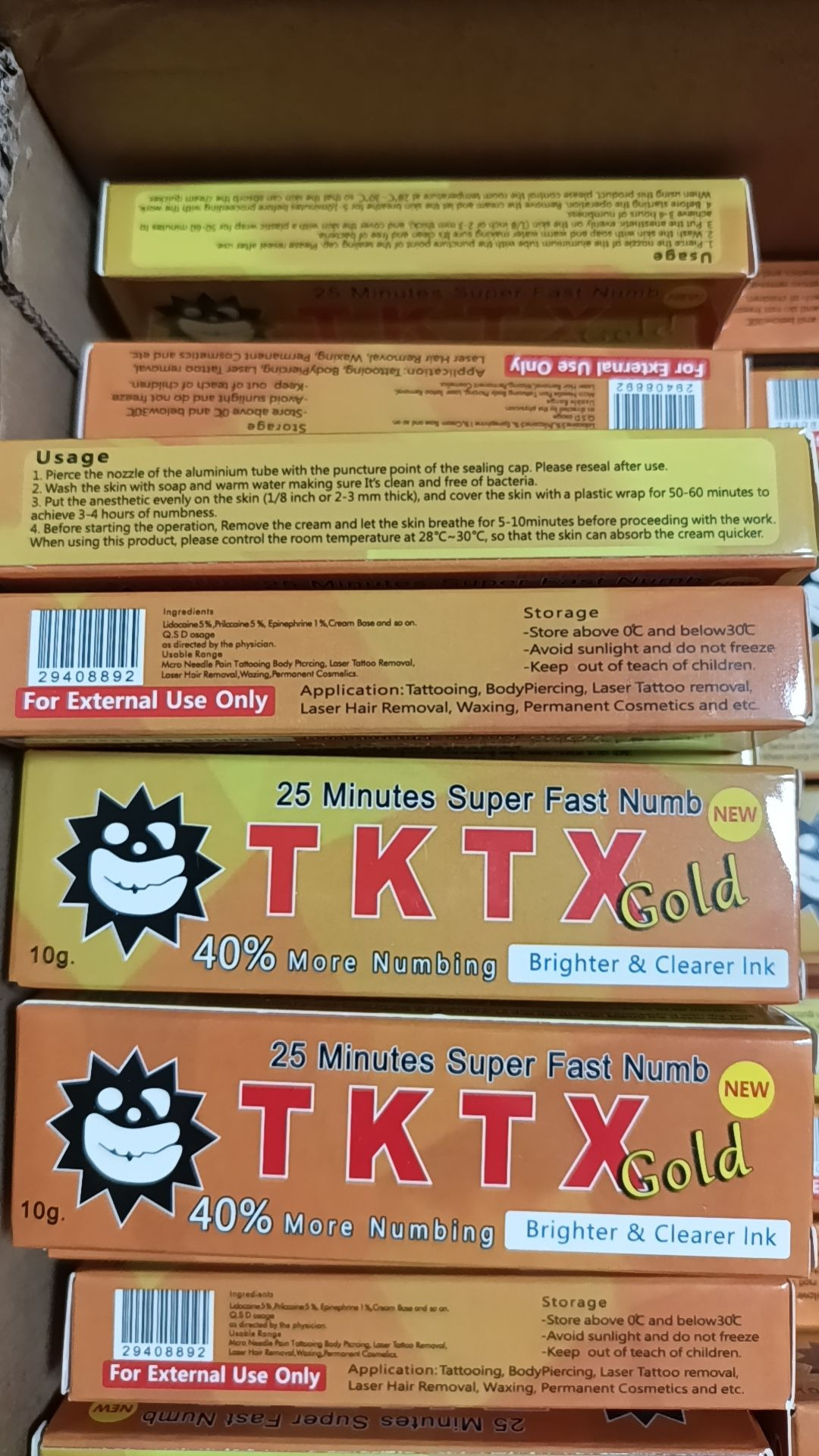 Supplier 10g White Pink Color Real Tktx Numb Cream Deep Anesthetic Ointment Laser Tattoo Tktx Strong Numbing Cream
